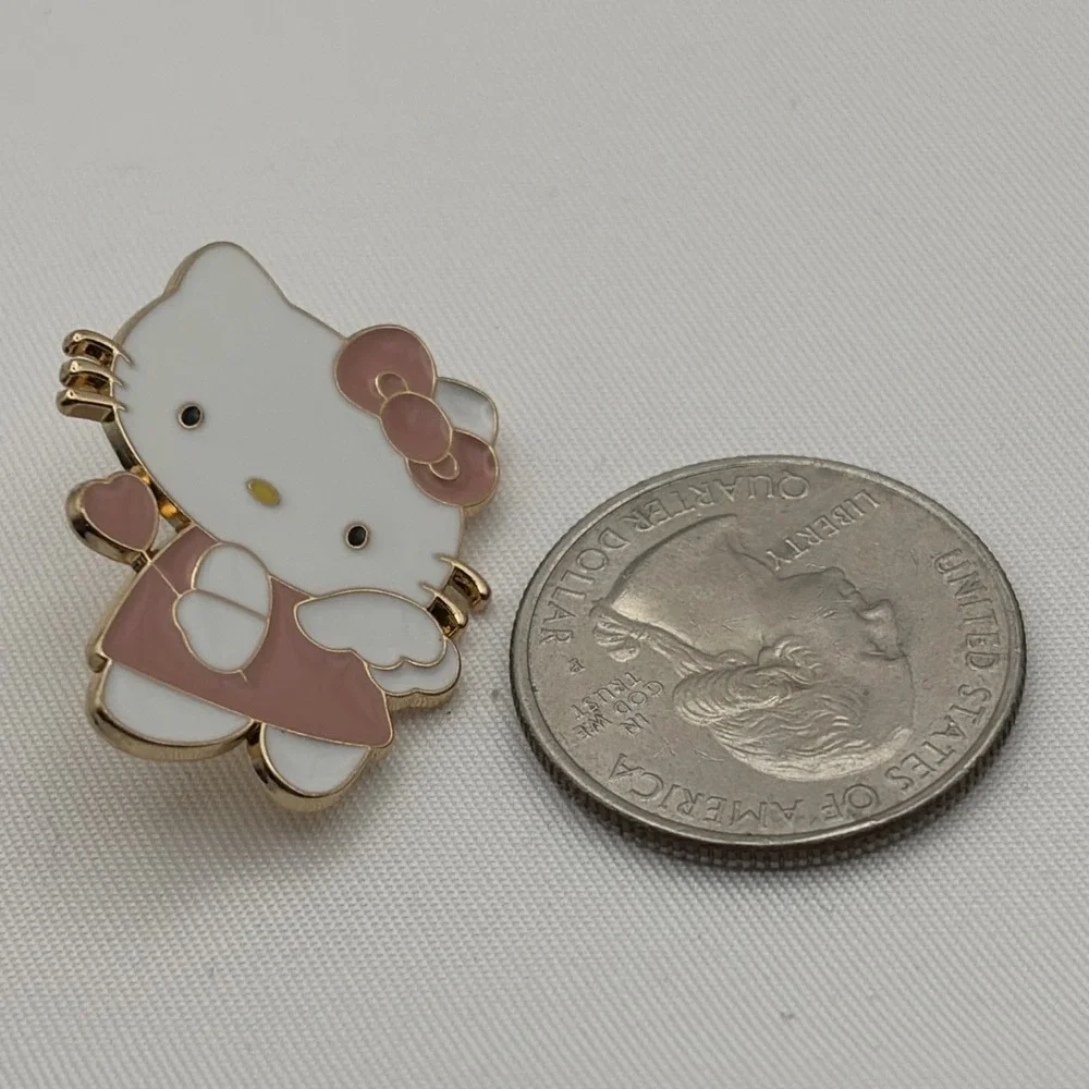 Sanrio Hello‎ Kitty Angel Wings Heart Wand Cute Cartoon Lapel Hat Pin